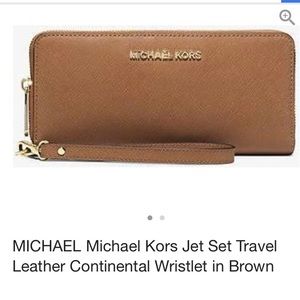 Micheal Kors Jet Set Leather Wallet